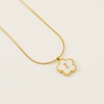 Gold color / 1 Piece Simple Series Daily Letter I Stainless Steel  Gold Color Shell Women's Pendant Necklaces Picture9